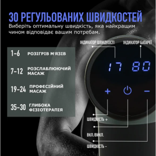 Массажер перкуссионный  EnergyFIT PB03 (touch key) - фото №2